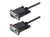 StarTech.com 3m RS232 Serial Null Modem Cable, Crossover Serial Cable w/Al-Mylar Shielding, DB9 Serial COM Port Cable Female to Male, Compatible w/DTE Devices - Tool-Less Design w/Thumbscrews, Black, F/M (9FMNM-3M-RS232-CABLE) - Nullmodemkabel - DB-9 zu D_thumb_1