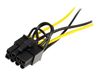 StarTech.com 6in SATA Power to 8 Pin PCI Express Video Card Power Cable Adapter - SATA to 8 pin PCIe power - power cable - 15 cm_thumb_2