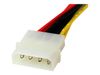 StarTech.com 12in LP4 to 2x SATA Power Y Cable Adapter - Molex to to Dual SATA Power Adapter Splitter - power adapter_thumb_3