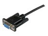 StarTech.com 2m Black DB9 RS232 Serial Null Modem Cable F/F - DB9 Female to Female - 9 pin RS232 Null Modem Cable - 2 meter, Black - null modem cable - DB-9 to DB-9 - 2 m_thumb_2