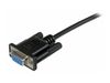 StarTech.com 1m Black DB9 RS232 Serial Null Modem Cable F/F - DB9 Female to Female - 9 pin RS232 Null Modem Cable - 1 meter, Black - null modem cable - 1 m_thumb_3