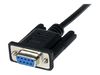StarTech.com 2m Black DB9 RS232 Serial Null Modem Cable F/M - DB9 Male to Female - 9 pin Null Modem Cable - 1x DB9 (M), 1x DB9 (F), Black - null modem cable - 2 m_thumb_4