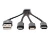 DIGITUS 3-in-1 lightning cable - lightning/USB/USB-C/Micro-USB - 15 cm_thumb_2