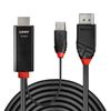 Lindy 41500 Videokabel-Adapter 3 m HDMI + USB Type-A DisplayPort Schwarz_thumb_2