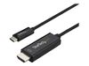 StarTech.com 6ft (2m) USB C to HDMI Cable - 4K 60Hz USB Type C DP Alt Mode to HDMI 2.0 Video Display Adapter Cable - Works w/Thunderbolt 3 - external video adapter - VL100 - black_thumb_1
