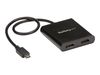 StarTech.com USB-C zu HDMI Multi-Monitor Adapter - Thunderbolt 3 kompatibel - 2 Port MST Hub - externer Videoadapter - Schwarz_thumb_2