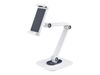 StarTech.com Adjustable Tablet Stand for Desk, Desk/Wall Mountable, Supports Up to 2.2lb, Universal Tablet Stand Holder for Desk, Articulating Tablet Mount with Pivot/Swivel/Rotate - Ergonomic Tablet Stand (ADJ-TABLET-STAND-W) stand - for tablet - white_thumb_1