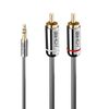 Lindy 35334 Audio-Kabel 2 m 3.5mm 2 x RCA Anthrazit_thumb_1