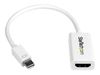 StarTech.com Mini DisplayPort to HDMI 4K Audio / Video Converter - mDP 1.2 to HDMI Active Adapter for MacBook Pro/Air - 4K @ 30Hz - White (MDP2HD4KSW) - video converter - white_thumb_1
