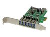 StarTech.com 7 Port PCI Express USB 3.0 Card - Standard & Low-Profile - SATA Power - UASP Support - 1 Internal & 6 External USB 3.0 Ports (PEXUSB3S7) - USB adapter - PCIe 2.0_thumb_1