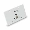 Lindy 150m Cat.6 HDMI 4K60 & Type C HDBaseT EU Wall Plate KVM Extender, Transmitter_thumb_1