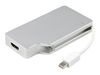 StarTech.com Aluminum Travel A/V Adapter: 3-in-1 Mini DisplayPort to VGA, DVI or HDMI - mDP Adapter - 4K (MDPVGDVHD4K) - video converter_thumb_2