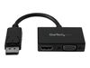 StarTech.com Reise A/V Adapter: 2-in-1 DisplayPort auf HDMI oder VGA Konverter - DP zu HDMI / VGA Adapter im kompakten Design - Videokonverter - Schwarz_thumb_2
