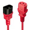 Lindy 30476 Stromkabel Schwarz, Rot 0,5 m C14-Koppler C13-Koppler_thumb_1