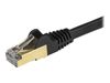 StarTech.com 1.5 m CAT6a Cable - 10Gb RJ45 Ethernet Cable - Snagless CAT6a STP Cord - Copper Wire - Black - Patch-Kabel - 1.5 m - Schwarz_thumb_2