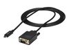 StarTech.com 6ft/2m USB C to VGA Cable - 1920x1200/1080p USB Type C DP Alt Mode to VGA Video Monitor Adapter Cable -Works w/ Thunderbolt 3 - external video adapter - black_thumb_1