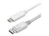 StarTech.com 9.8ft/3m USB C to DisplayPort 1.2 Cable 4K 60Hz - USB Type-C to DP Video Adapter Monitor Cable HBR2 - TB3 Compatible - White - external video adapter - STM32F072CBU6 - white_thumb_6