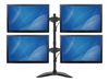 StarTech.com Quad Monitor Stand - Articulating - Supports Monitors 13" to 27" - Adjustable VESA Four Monitor Stand for 4 Screen Setup - Steel - Black (ARMBARQUAD) - stand_thumb_2