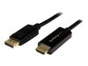 StarTech.com DisplayPort to HDMI Cable – 6ft / 2m - 4K 30Hz – Black – DP to HDMI Adapter Cable for Your 4K HDMI Monitor / TV (DP2HDMM2MB) - video cable - DisplayPort / HDMI - 2 m_thumb_1