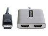 StarTech.com DP to Dual HDMI MST HUB, Dual HDMI 4K 60Hz, DisplayPort Multi Monitor Adapter with 1ft (30cm) Cable, DP 1.4 Multi Stream Transport Hub, DSC | HBR3, DP to 2x HDMI Ports - DP to HDMI Splitter (MST14DP122HD) - Videoadapter - DisplayPort / HDMI_thumb_14