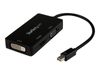 StarTech.com 3 in 1 Mini DisplayPort Adapter - 1080p - Mini DP / Thunderbolt to HDMI / VGA / DVI Splitter for Your Monitor (MDP2VGDVHD) - Videokonverter - Schwarz_thumb_1