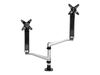 StarTech.com Desk Mount Dual Monitor Arm - Articulating - Supports VESA Monitors 12" to 30" - Adjustable - Grommet / Desk Mount - Premium - Silver (ARMDUAL30) - mounting kit (full-motion)_thumb_2