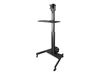 StarTech.com Mobile Workstation Cart with Monitor Mount, CPU/PC Holder, Keyboard Tray, Ergonomic Height Adjustable Desktop Computer Cart, Rolling Mobile Standing Workstation on Wheels - Portable Stand-Up Cart cart - for LCD display / keyboard / mouse / CP_thumb_1