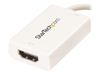 StarTech.com USB C to HDMI 2.0 Adapter 4K 60Hz with 60W Power Delivery Pass-Through Charging - USB Type-C to HDMI Video Converter - White - external video adapter - white_thumb_7