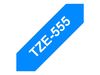 Brother laminated tape TZe-555 - White on blue_thumb_1