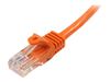 StarTech.com 2m Orange Cat5e / Cat 5 Snagless Patch Cable - patch cable - 2 m - orange_thumb_2