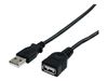 StarTech.com 6 ft Black USB 2.0 Extension Cable A to A - M/F - USB extension cable - USB (M) to USB (F) - USB 2.0 - 6 ft - black - USBEXTAA6BK - USB extension cable - USB to USB - 1.8 m_thumb_1
