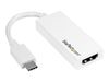 StarTech.com USB C to HDMI Adapter - 4K 30Hz - USB 3.1 Type-C to HDMI Adapter - USB-C to HDMI Dongle - Monitor Adapter - White (CDP2HDW) - external video adapter - white_thumb_1