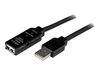 StarTech.com 5m USB 2.0 Active Extension Cable M/F - 5 meter USB A Male to USB A Female USB 2.0 Repeater / Extender Cable - Black - 15ft (USB2AAEXT5M) - USB extension cable - USB to USB - 5 m_thumb_2