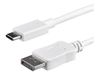 StarTech.com 3ft/1m USB C to DisplayPort 1.2 Cable 4K 60Hz, USB-C to DisplayPort Adapter Cable HBR2, USB Type-C DP Alt Mode to DP Monitor Video Cable, Compatible with Thunderbolt 3, White - USB-C Male to DP Male (CDP2DPMM1MW) - external video adapter - ST_thumb_1