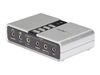 StarTech.com 7.1 USB Sound Card - External Sound Card for Laptop with SPDIF Digital Audio - Sound Card for PC - Silver (ICUSBAUDIO7D) - sound card_thumb_1