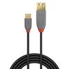 Lindy USB Cable Anthra Line - USB-A Female / USB-C Male - 15 cm_thumb_2