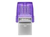 Kingston USB-Stick DataTraveler microDuo 3C - USB 3.2 Gen 1 (3.1 Gen 1) - 64 GB - purple/stainless steel_thumb_1