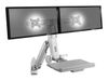 ICY BOX IB-MS600-W2 - bracket - for 2 LCD displays / keyboard / mouse - gray, white_thumb_2