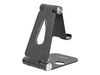 StarTech.com Phone and Tablet Stand, Foldable Universal Mobile Device Holder for Smartphones & Tablets, Adjustable Multi-Angle Viewing Ergonomic Cell Phone Stand for Desk, Portable, Black - Foldable Phone Holder (USPTLSTNDB) - desktop stand for cellular p_thumb_3
