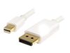 StarTech.com 3m 10 ft White Mini DisplayPort to DisplayPort 1.2 Adapter Cable M/M - DisplayPort 4k with HBR2 support - Mini DP to DP Cable (MDP2DPMM3MW) - DisplayPort cable - 3 m_thumb_1