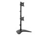 StarTech.com Vertical Dual Monitor Stand - Supports Monitors 13" to 27" - Adjustable - Computer Monitor Stand for Double Stacked VESA Monitors - Black (ARMBARDUOV) - stand_thumb_1