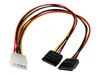 StarTech.com 12in LP4 to 2x SATA Power Y Cable Adapter - Molex to to Dual SATA Power Adapter Splitter - power adapter_thumb_1