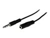 StarTech.com 2m Slim 3.5mm Stereo Extension Audio Cable - Male / Female - Headphone Audio Extension Cable Cord - 2x Mini Jack 3.5mm - 2 m (MU2MMFS) - audio extension cable - 2 m_thumb_2