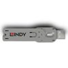 Lindy 40624 Schnittstellenblockierung Türblockierschlüssel USB Typ-A Weiß Acrylnitril-Butadien-Styrol (ABS) 1 Stück(e)_thumb_2