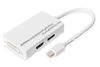 DIGITUS Video Adapterkabel DB-340509-002-W - Mini DisplayPort / DisplayPort, HDMI, DVI - 20 cm_thumb_1