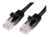 StarTech.com 1m Black Cat5e / Cat 5 Snagless Patch Cable - patch cable - 1 m - black_thumb_1