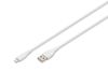 Digitus Lightning silicone connection cable, USB-A - Lightning 0.5m, white_thumb_1
