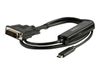 StarTech.com 3.3 ft / 1 m USB-C to DVI Cable - USB Type-C Video Adapter Cable - 1920 x 1200 - Black (CDP2DVIMM1MB) - external video adapter_thumb_4