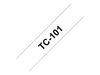 Brother printer tape TC101 - 12 mm - Black on transparent_thumb_1