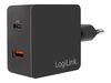 LogiLink wall charger power adapter - USB, USB-C - 18 Watt_thumb_1